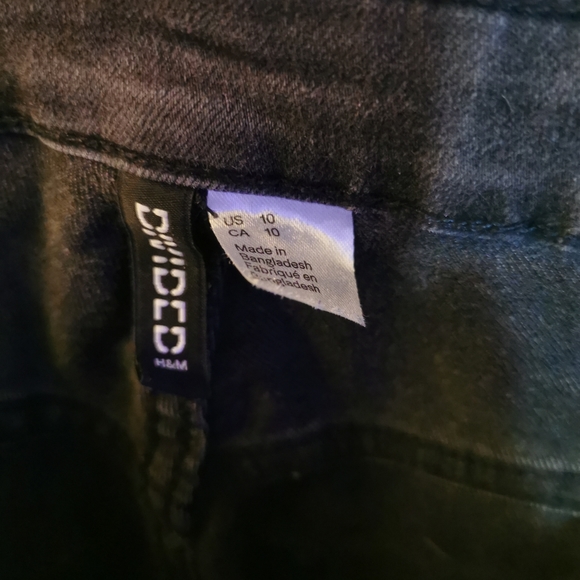 H&M High Waisted Gray Jeans Stretchy Size 10 - Picture 3 of 3